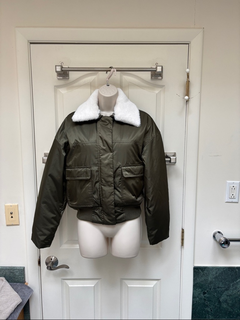 NWT Universal Thread olive green bomber.